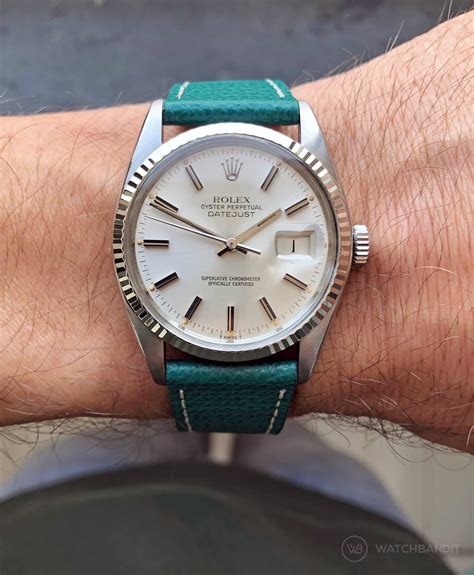 wrist band for a rolex datejust|rolex datejust 36mm leather strap.